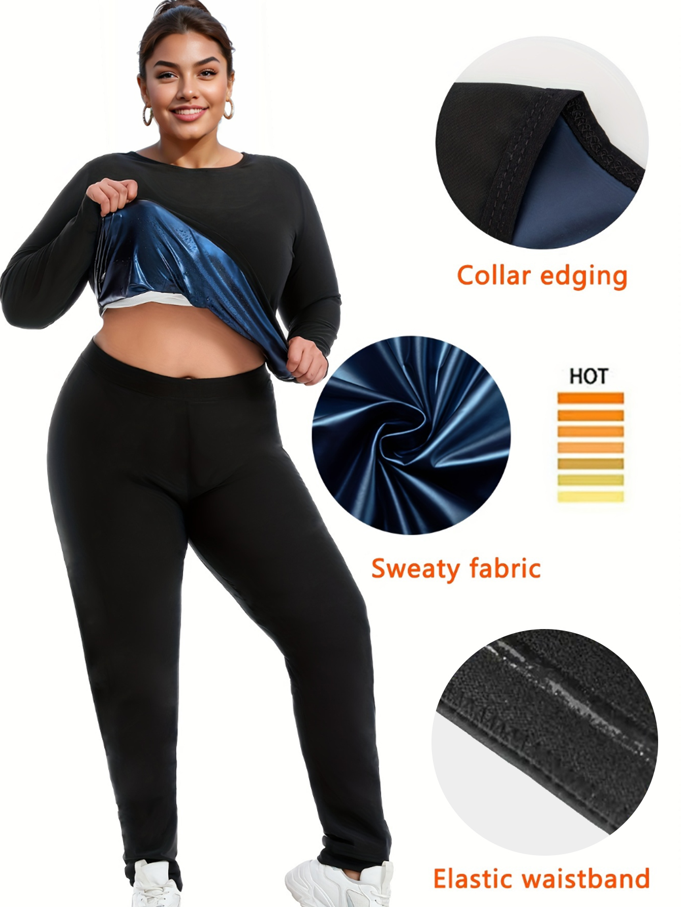 Sauna Sweat Suit For Plus Size Women Men Exercise Weight Loss Gym Fitness Workout 5