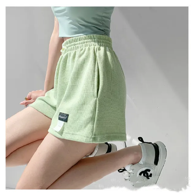 Street Spice Girl Lettered Sports Shorts Women''s High Waist Drawstring Green - Shop at LoveMi