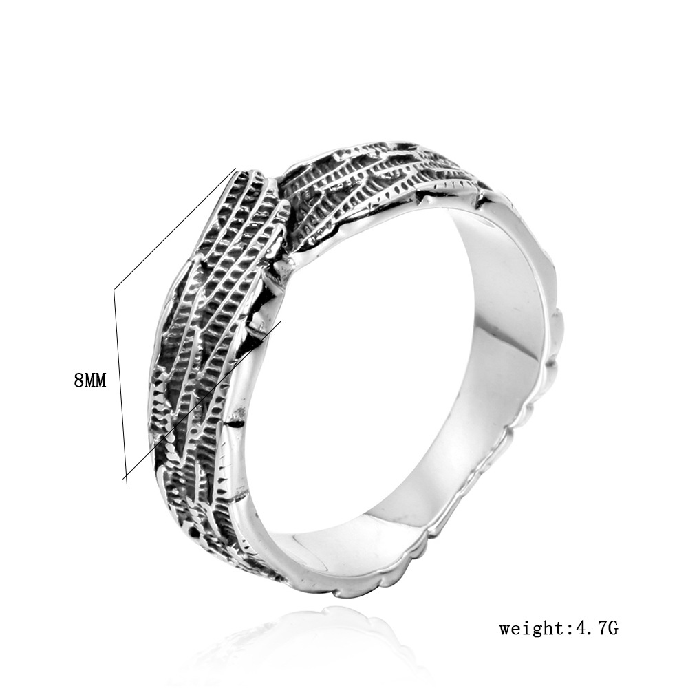 Factory Supplies Foreign Trade Europe And America Retro Men's Titanium Steel Ring