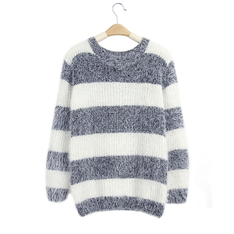Loose Mohair Crew Neck Bottoming Sweater