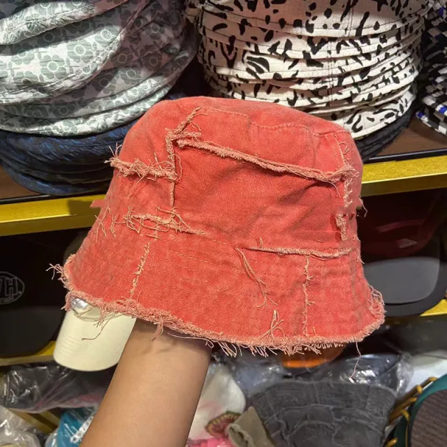 Washed Old Bucket Hat Women's Bucket Orange - Shop at LoveMi