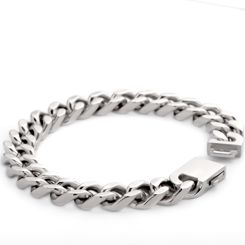 Titanium Steel Cuban Bracelet Thick Male Tide Stereo Ins Couple Style