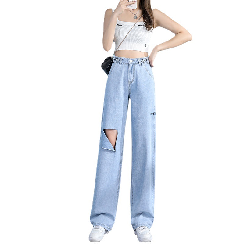 Title 14, Tencel Thin High Waist Loose Slim Mopping Pants