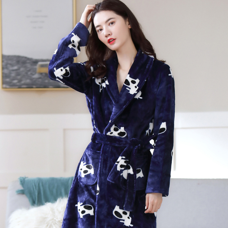 Title 9, Thick coral fleece pajamas for lovers, offering...