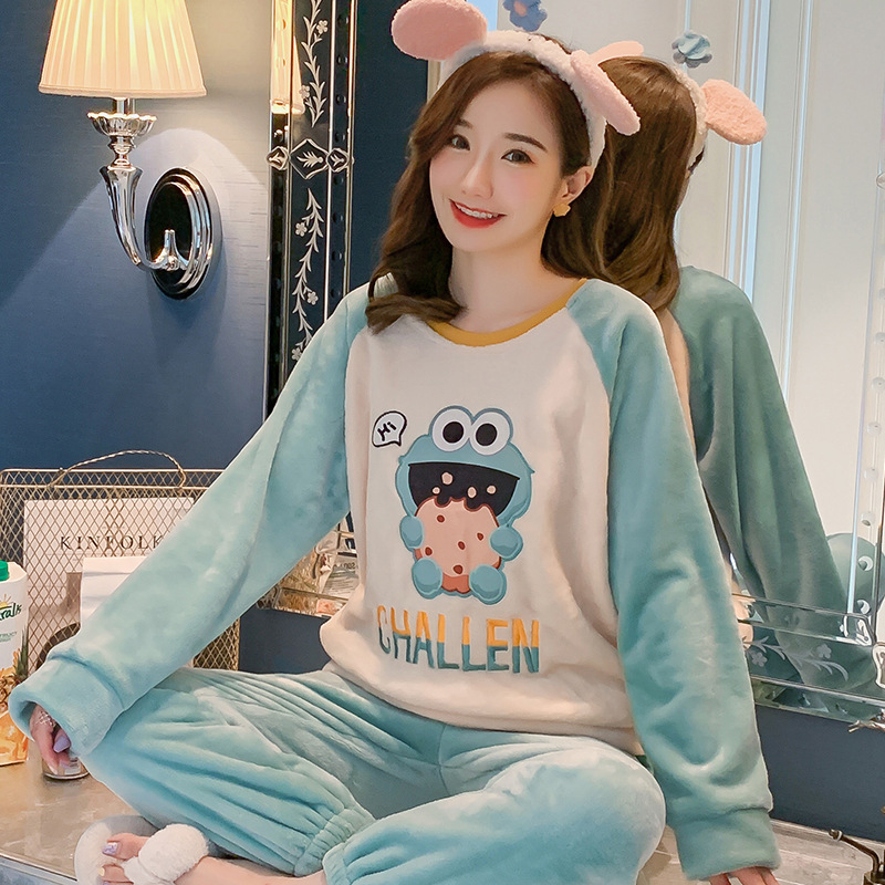 Title 12, Thick Coral Fleece Girl Home Service Suit