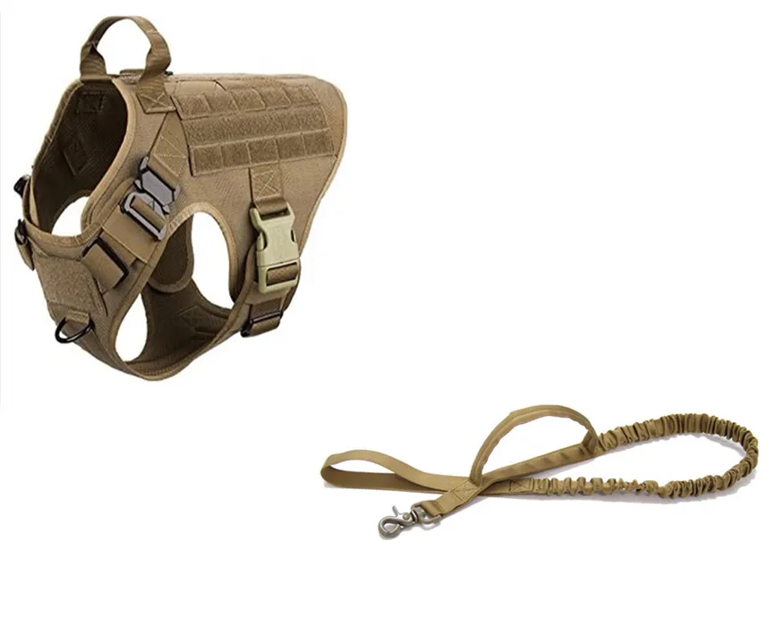 Tactical Dog Seat Belts, Military Adjustable Vest Seat Belts German Shepherd S Tension Free Metal Double Hook Seat Belts Labrador In Training Walki...