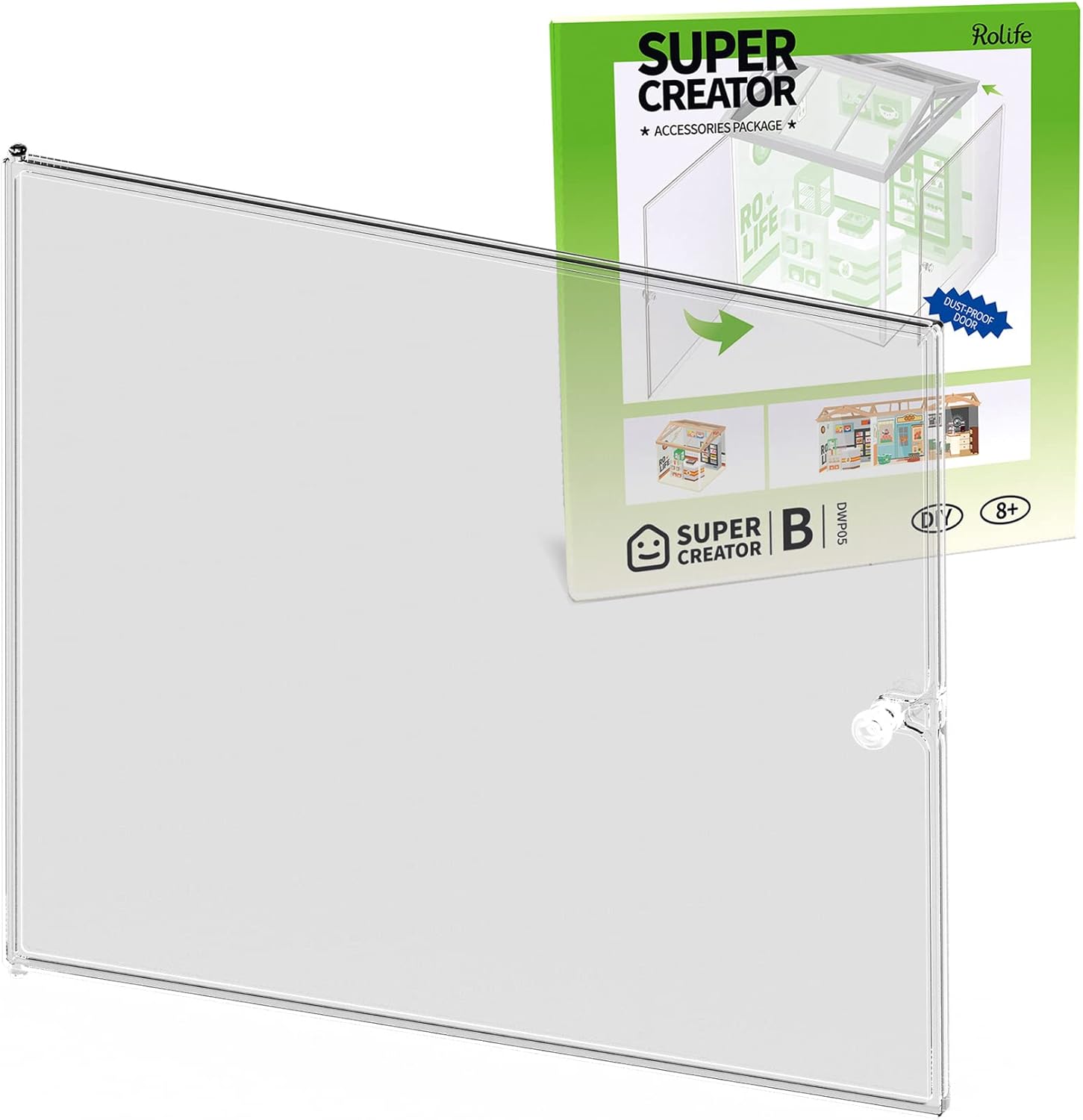 Rolife Super Creator Series Roof, Dust Proof Door, For Mini House DIY Kits, Dustproof Design, Compatible With Multiple Themes