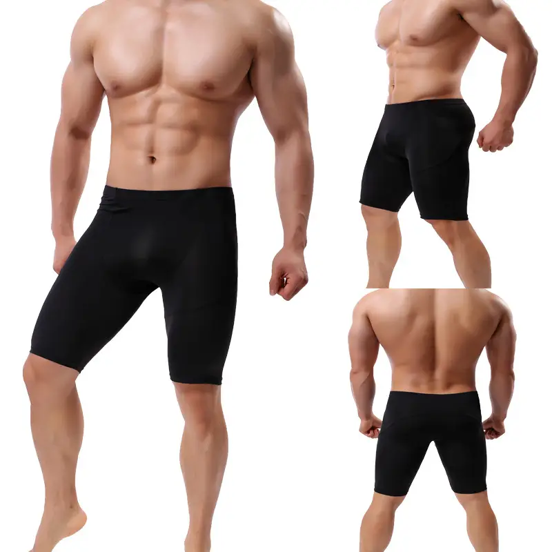 Men's Athletic Compression Shorts Mid-Thigh Gym Leggings