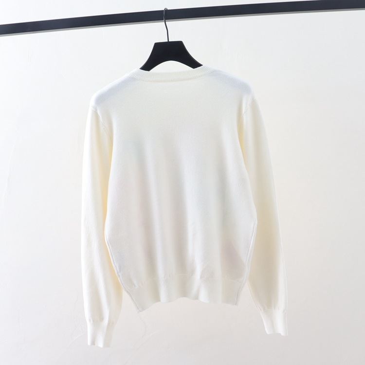 Knit Women's Round Neck Pullover Outer Wear Base Sweater