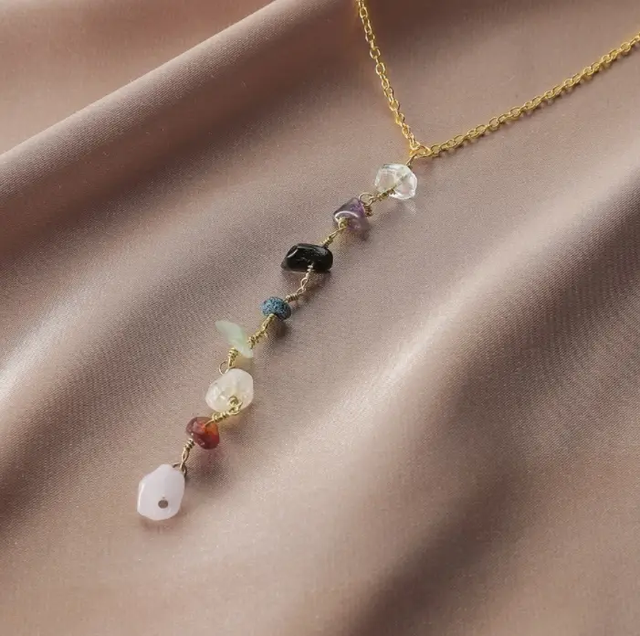 Personalized Fashion Creative Color Irregular Rough Stone Pendant