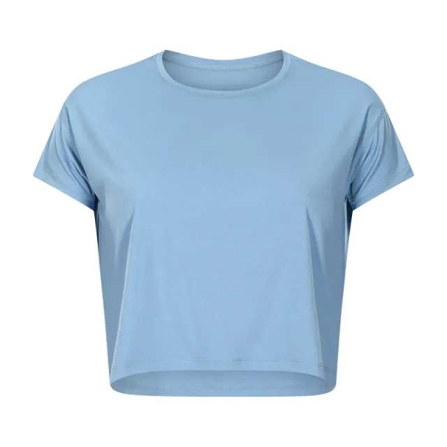 Fashion Loose Simple Yoga Short Sleeve White - Shop at LoveMi