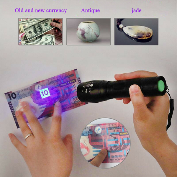 2-in-1 LED Flashlight, Ultraviolet And White Light, Adjustable Focus LED Inspection Light-TK,TMEU For Self-pickup