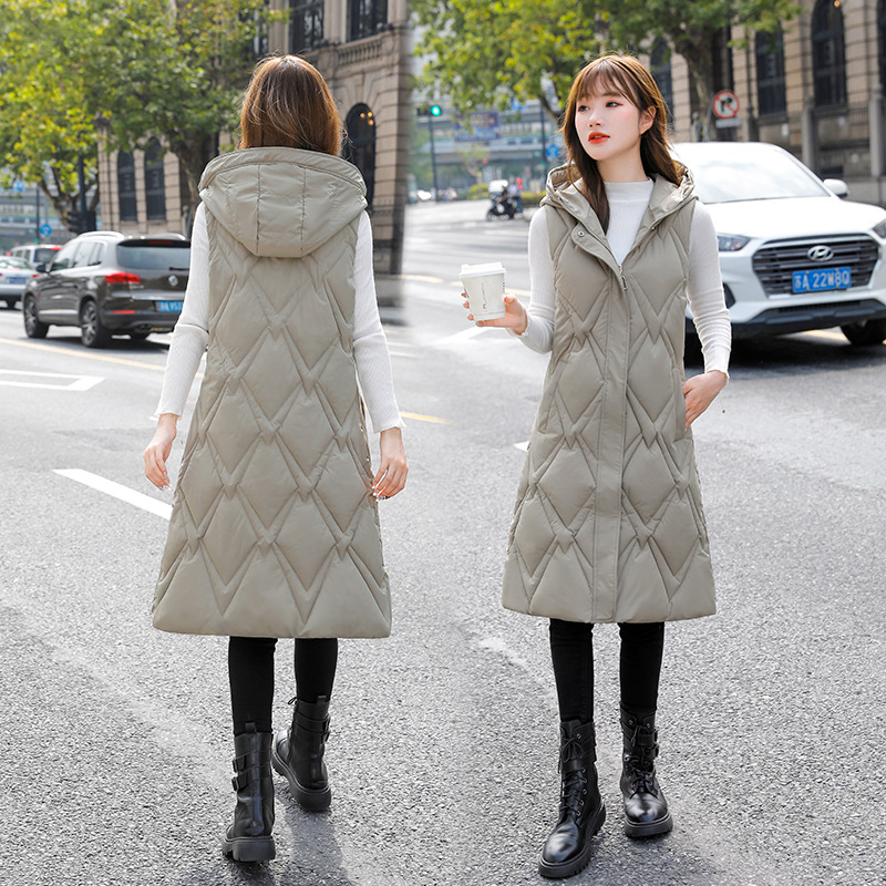 Women's Cotton Vest Vest Mid-length Slim And Thickened