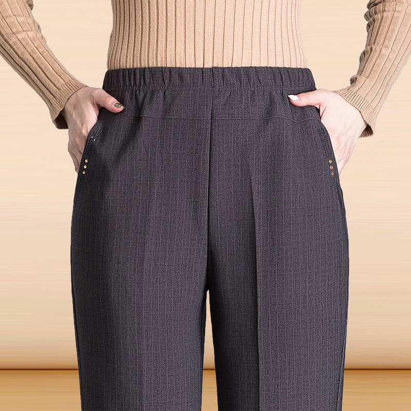 Title 5, Casual Straight-Leg Pants for Middle-Aged and E...