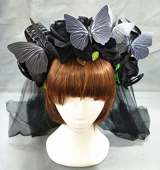 Shofar Dark Rose Lolita Cos Headdress