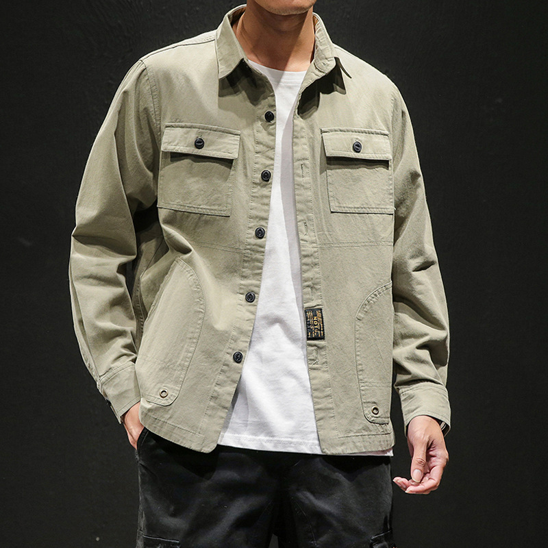 Workwear Long-sleeved Shirt Men's Loose Casual Jacket