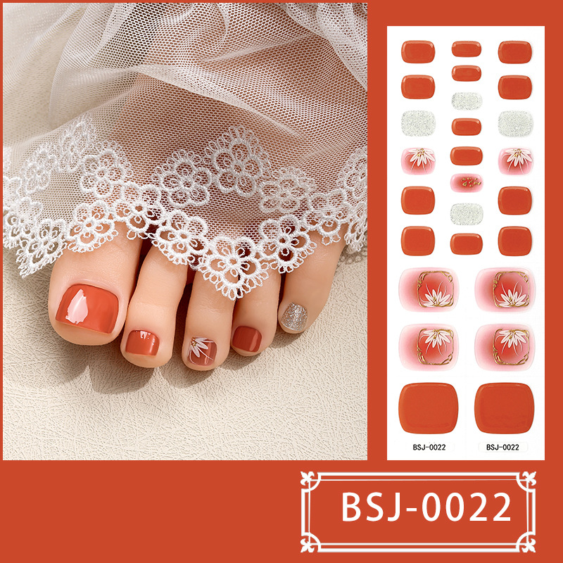 Title 10, 3d Phototherapy Gel Semi-curing Foot Nail Sticker