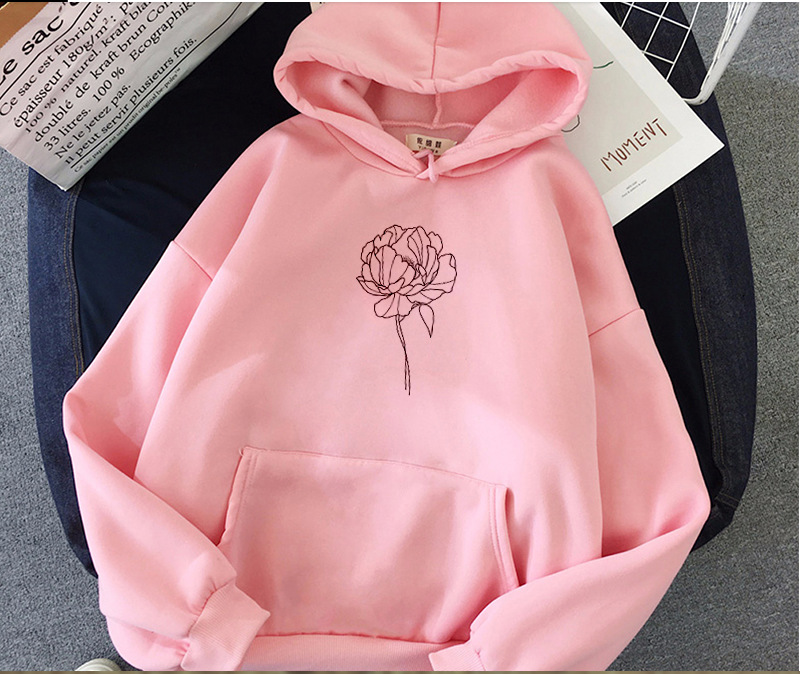 Title 5, Hooded Pullover Plus Size Casual Couple Wear Lo...