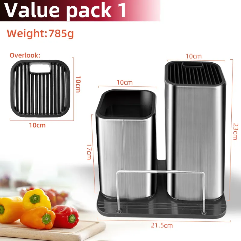 Drainable Knife Chopping Board Holder Size Chopper