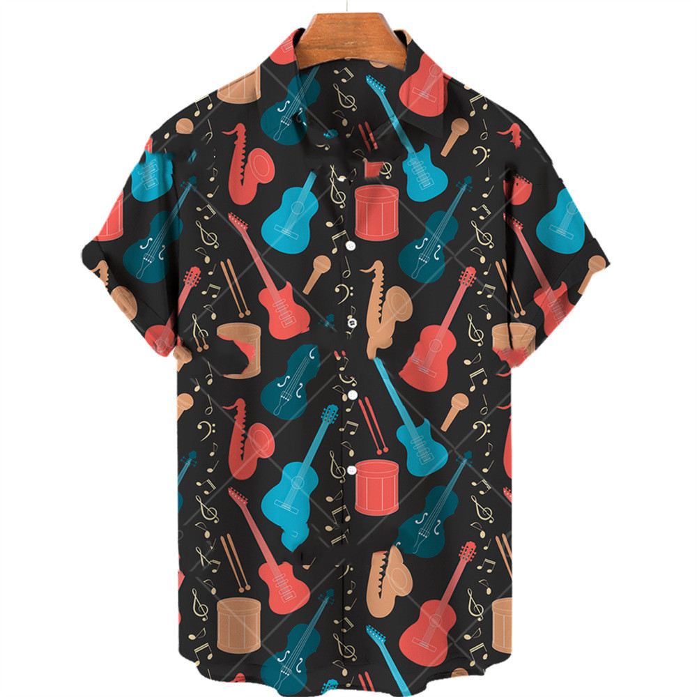 Title 7, Camisa havaiana masculina com estampa integral ...