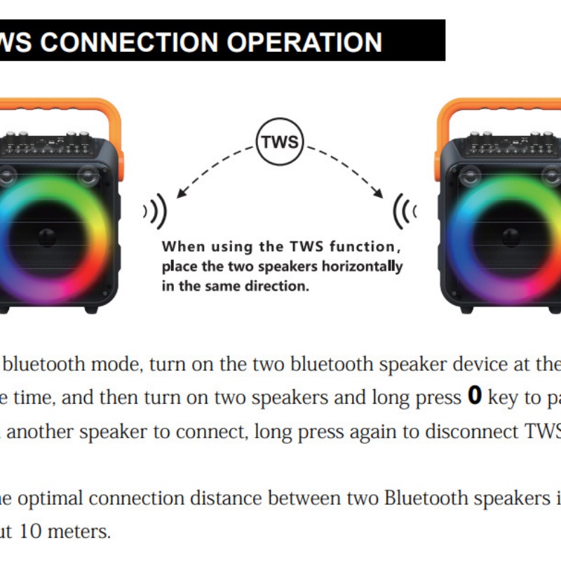 Karaoke Machine With 2 Wireless Microphones And RGB Color Lights,Karaoke... 7