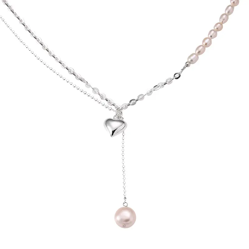 Women's Fashion Asymmetric Pearl Pendant Necklace