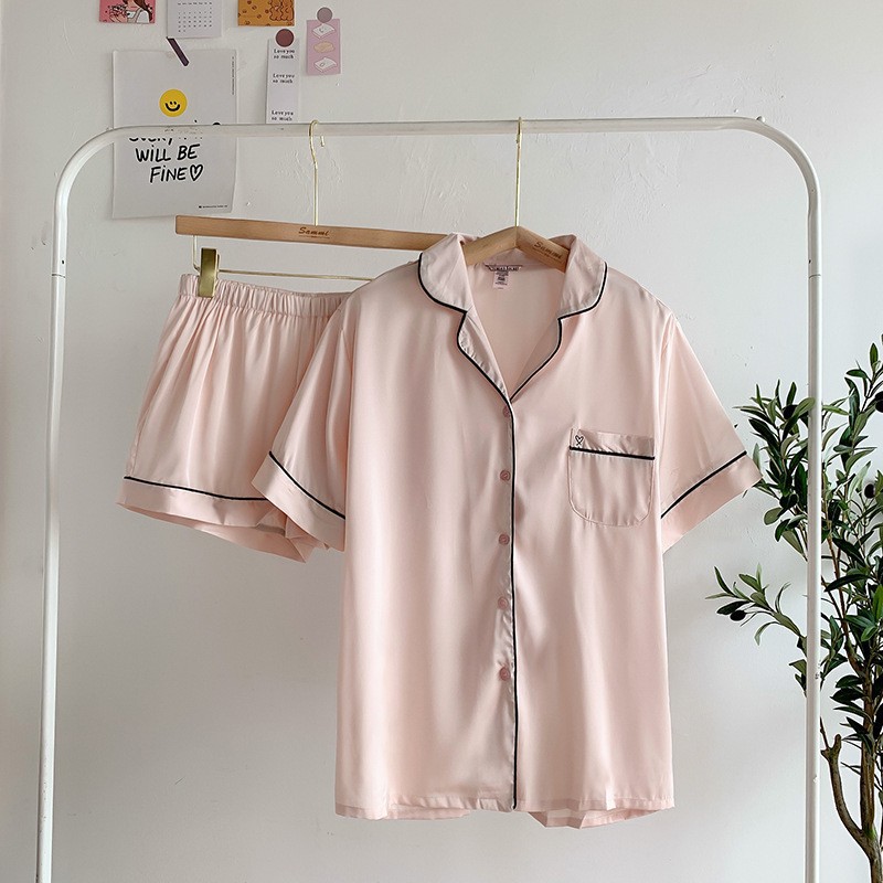 Title 2, DISANGNI Contra Short Silk Pajama Set