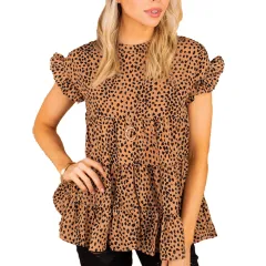 Summer Fashion Trend New Printed Short Sleeves - Leopard - View 1