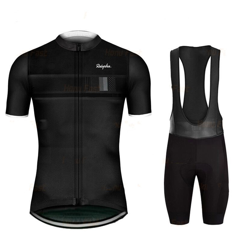 Fashion Solid Color Short-sleeved Cycling Clothing Men's Suit Summer