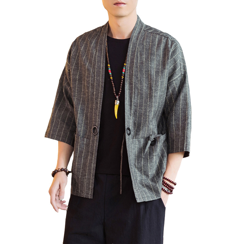 Title 3, Summer Cropped Sleeves Robe Men