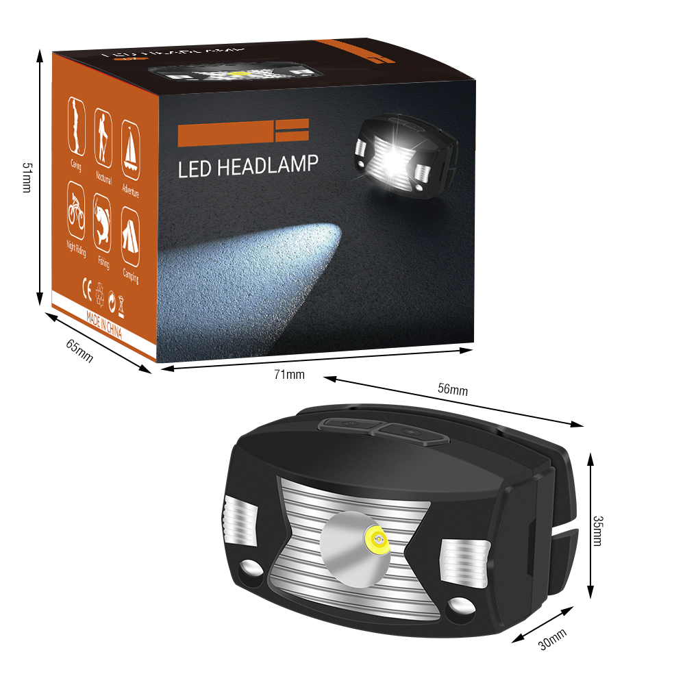 G7 Super Bright Headlamp Light Sensor Mini LED Flashlight Waterproof Rechargeabl — image 8
