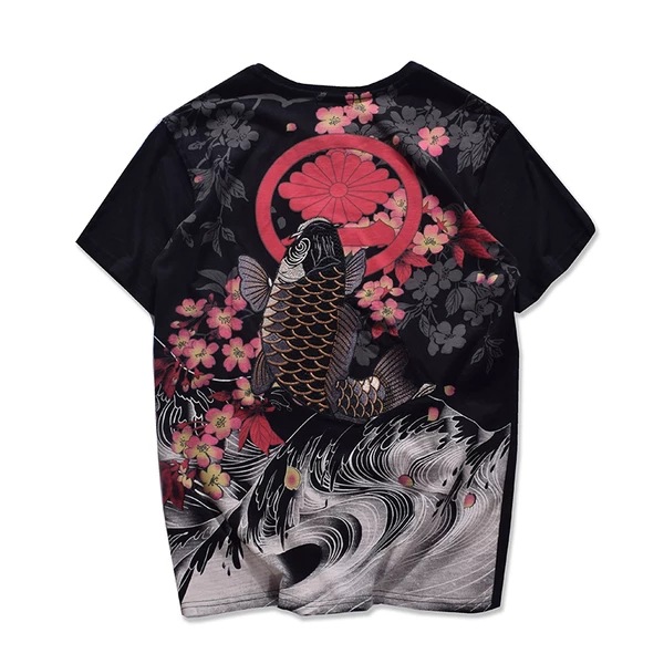 Flying Dragon Cherry Blossom Yokosuka Embroidery Double-sided Carp Personality Jacket