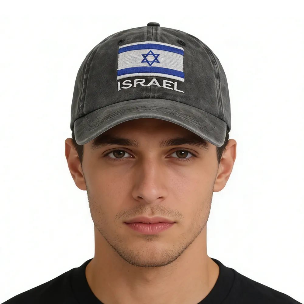 Israel Hats For Men Women, Adjustable Embroidered