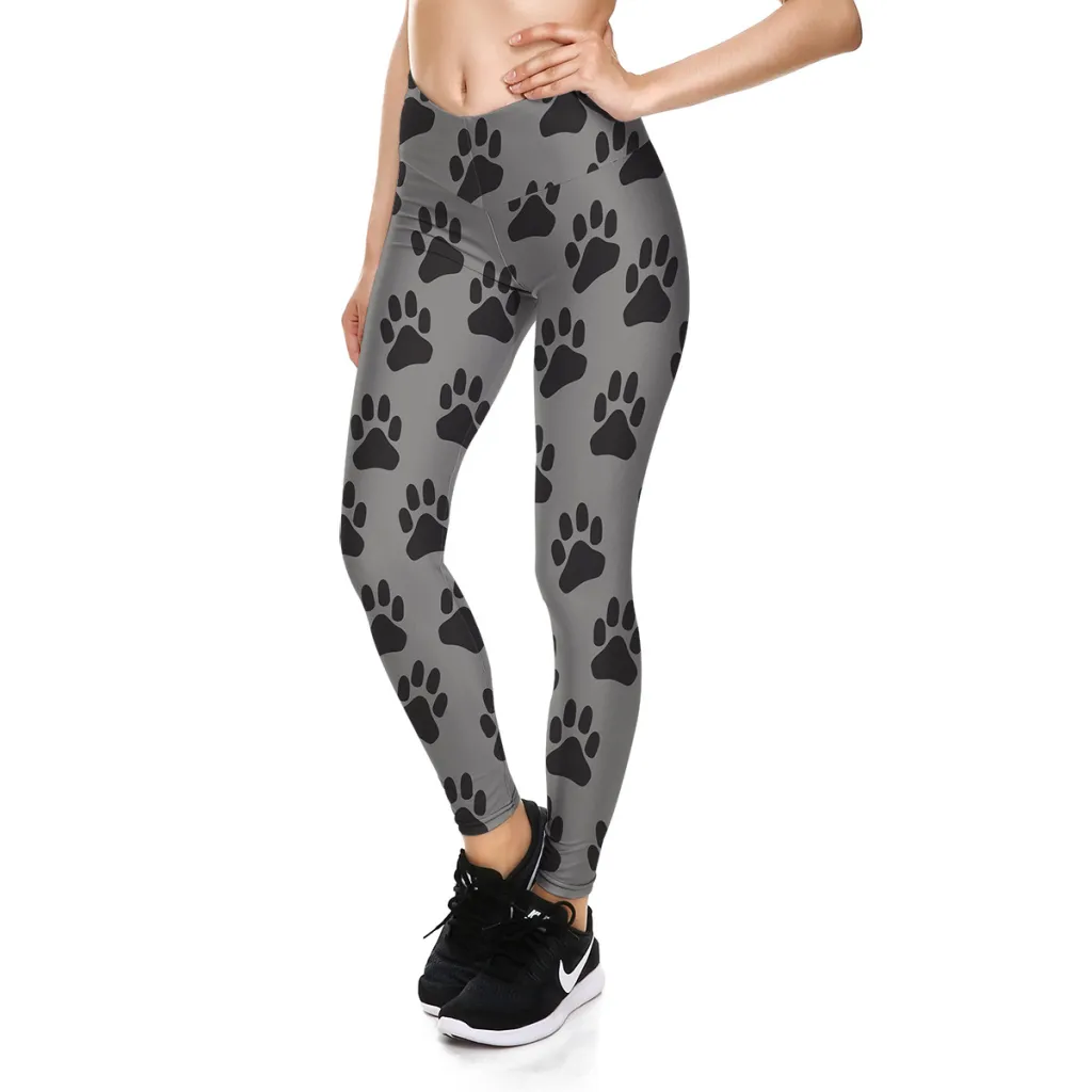 Summer Women's High Waist Sports Pants - Photo Color-S