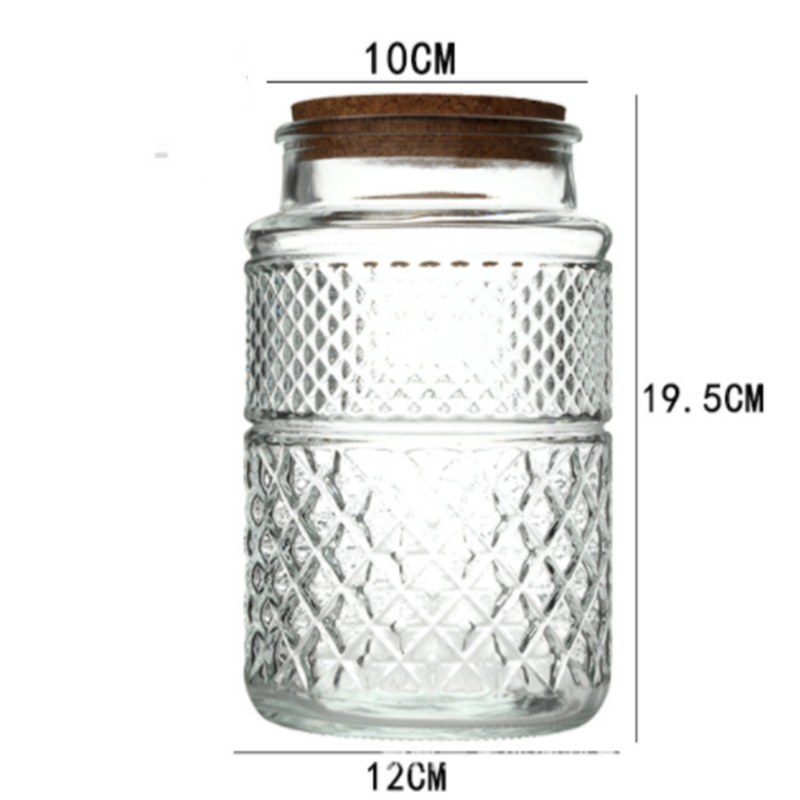 Title 10, New French Glass Sealed Jar Bamboo Lid Moisture...