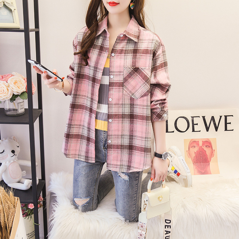 Title 5, Plaid Retro Shirt Jacket Design Sense Niche Tops