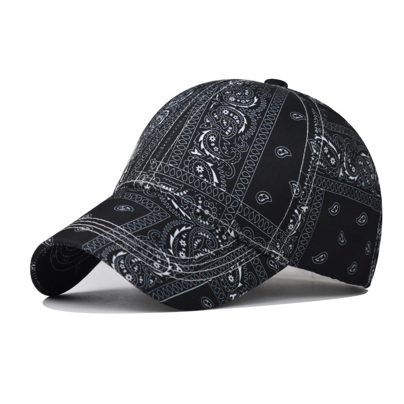 Printed Cashew Flower And Avocado Print Baseball Cap