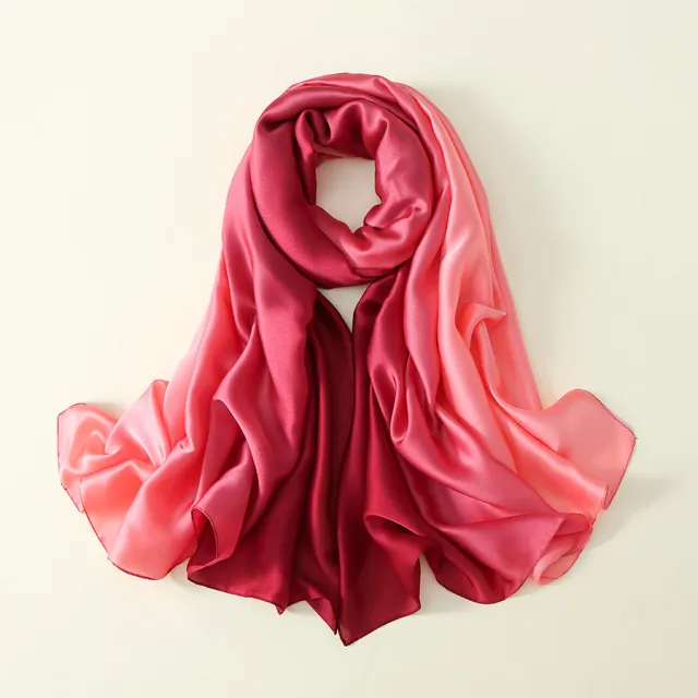 Gradient Silk Scarf Transition Color Lady 5Color - Shop at LoveMi