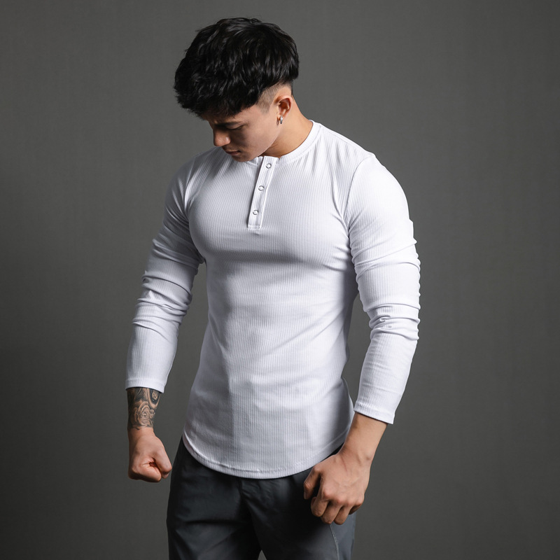 Sports Long Sleeve Fitness Top Round Neck Casual T-shirt