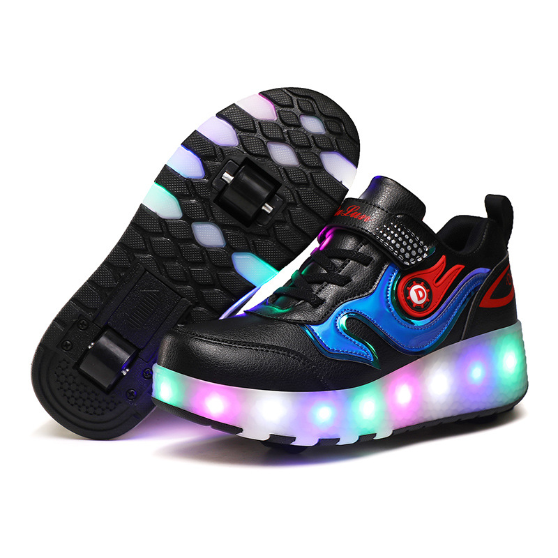 Children's Wheel Shoes LED  Light Emitting Charging Children's Lamp Shoes — foto 6