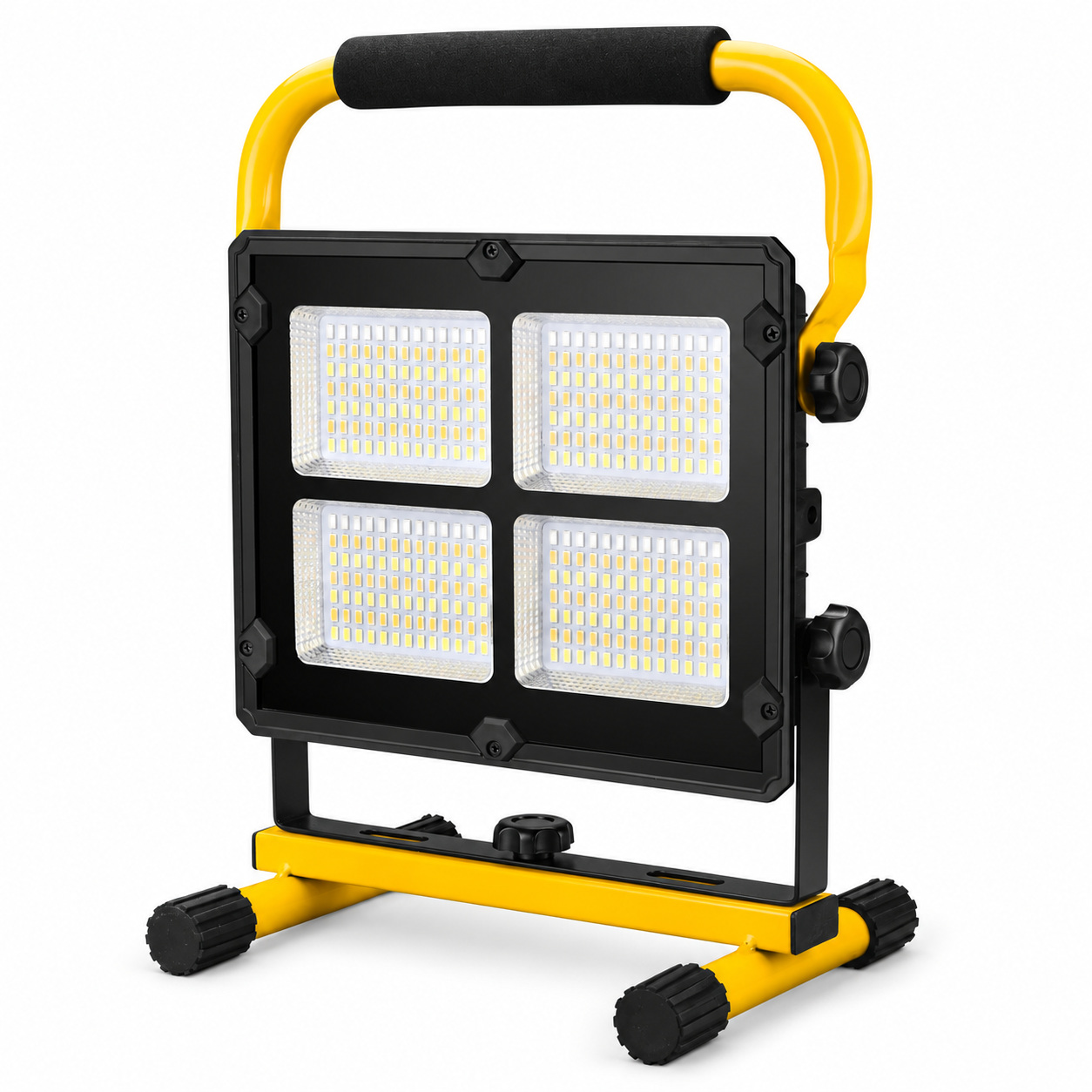 Solar Powered Rechargeable Battery Display Type C LED Flood Light W878 2 Outdoor Security Dimmable