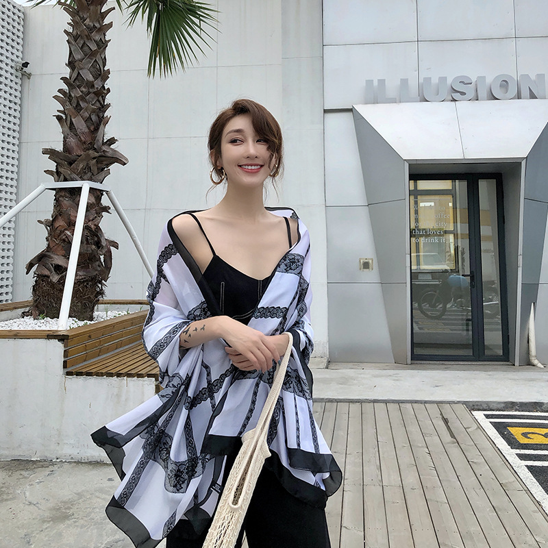 Women's Thick Fashion Lace Scarf Sunscreen Silk