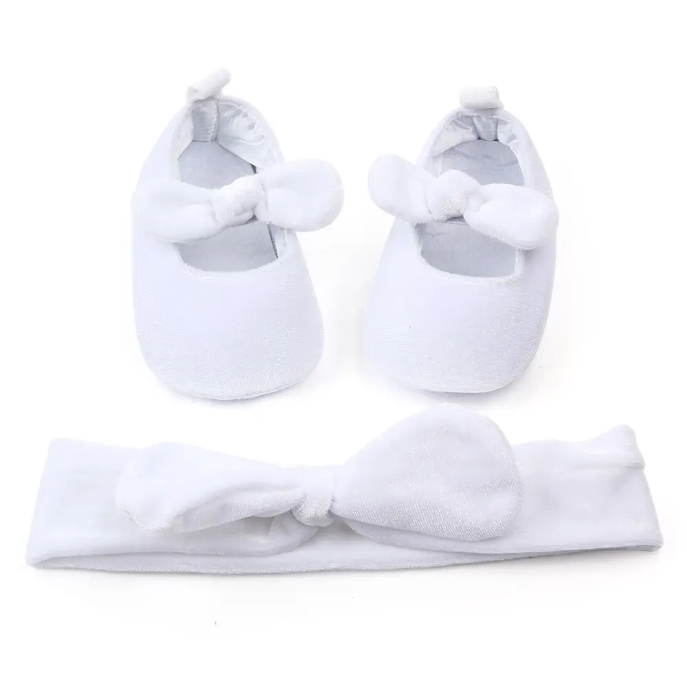 Bow Knot Baby Shoes Soft Sole Non-slip Headband