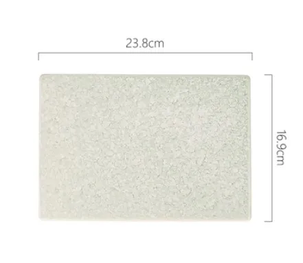 Ceramic Roast Bird Plate Sushi Sashimi Plate Western Food Cold Dish Snow Ice Crystal 23.8X16.9Cm - Shop at LoveMi