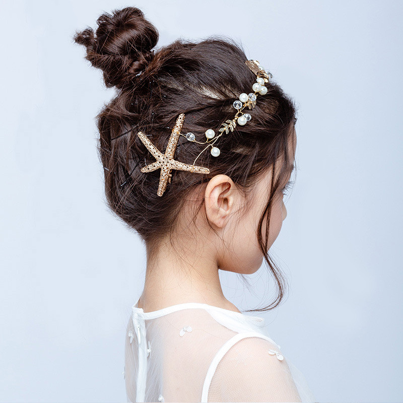 Title 4, Hair Accessories Vintage Starfish Pearl Metal B...