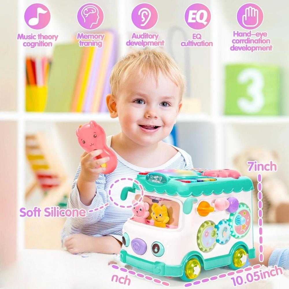 Ensemble de jouets de bus d'activité pour bébé bus d'apprentissage musical – Image 8