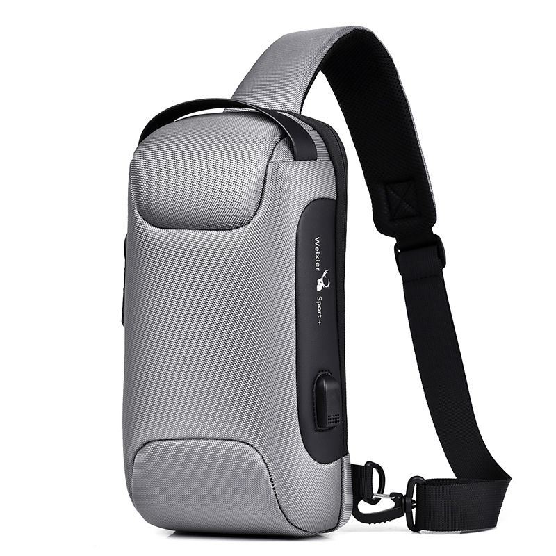 Men's Waterproof USB Anti-Theft Sling Bag – Oxford Crossbody Functional Travel C - Picture 13 of 15