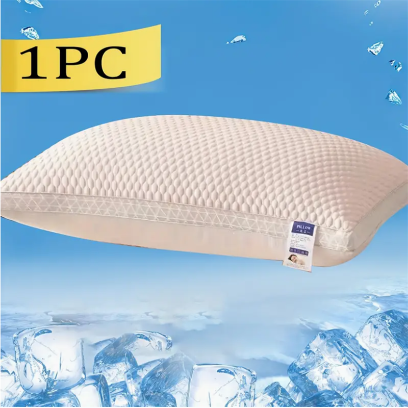 Cooling Breathable Tofu Pillow – 3D Ice-Silk Ventilated Support