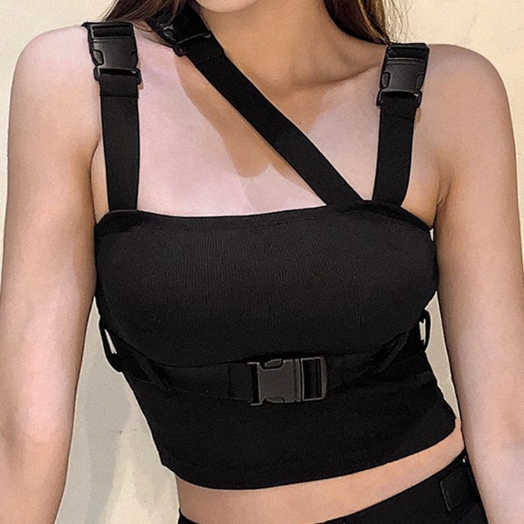 Schoolbag Buckle Short Strap Vest For Women