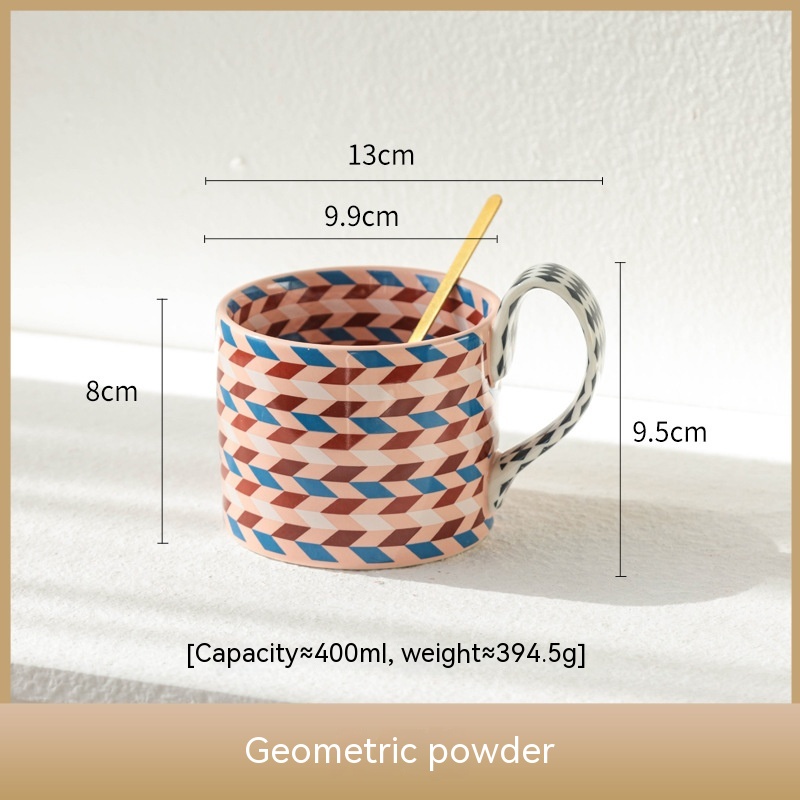 Title 6, Flower Large Capacity Ceramic Water Cup Mug